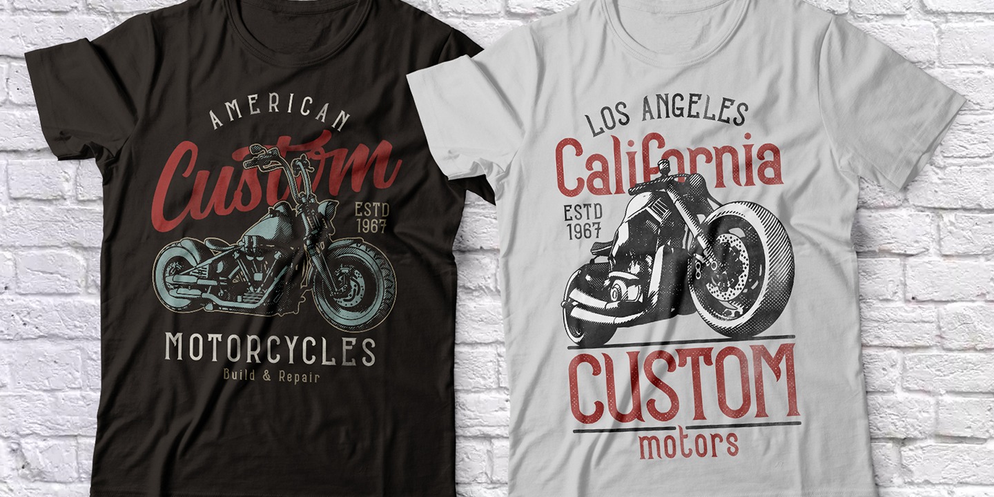 Bobber Motorcycles Rough Font preview